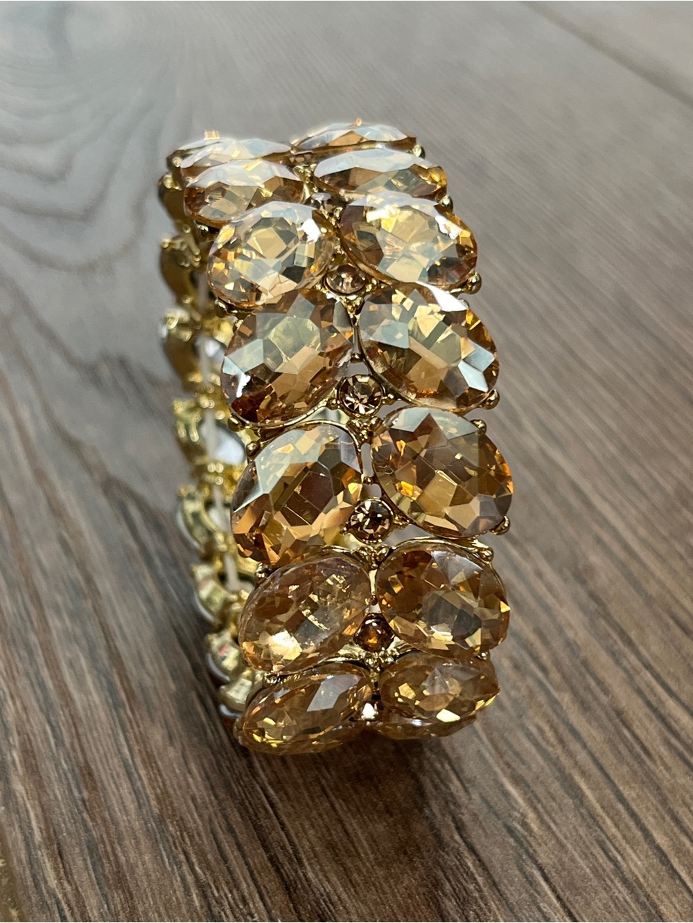 Gold rhinestone bracelet
